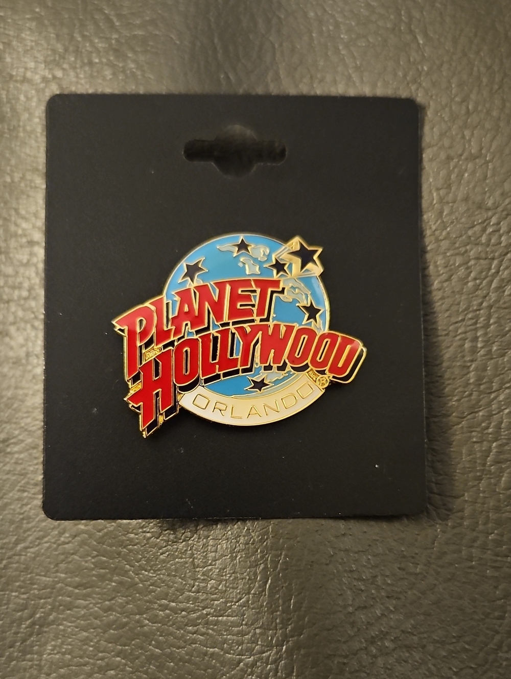 Planet Hollywood Orlando Brooch Pin - Red & Blue Enamel